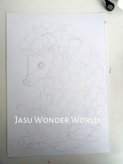 FLOWER HEDGEHOG - COMMISSION IN PROGRESS