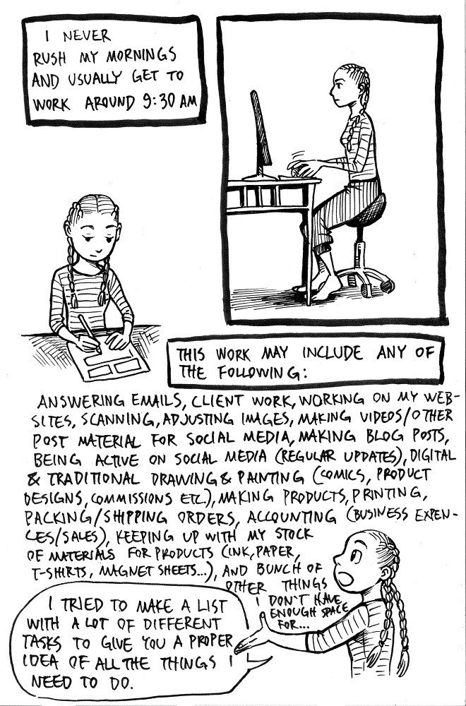 A Day in My Artist Life - Comic Diary, part 9