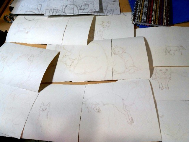 THE CREATION OF THE CALENDAR ILLUSTRATIONS