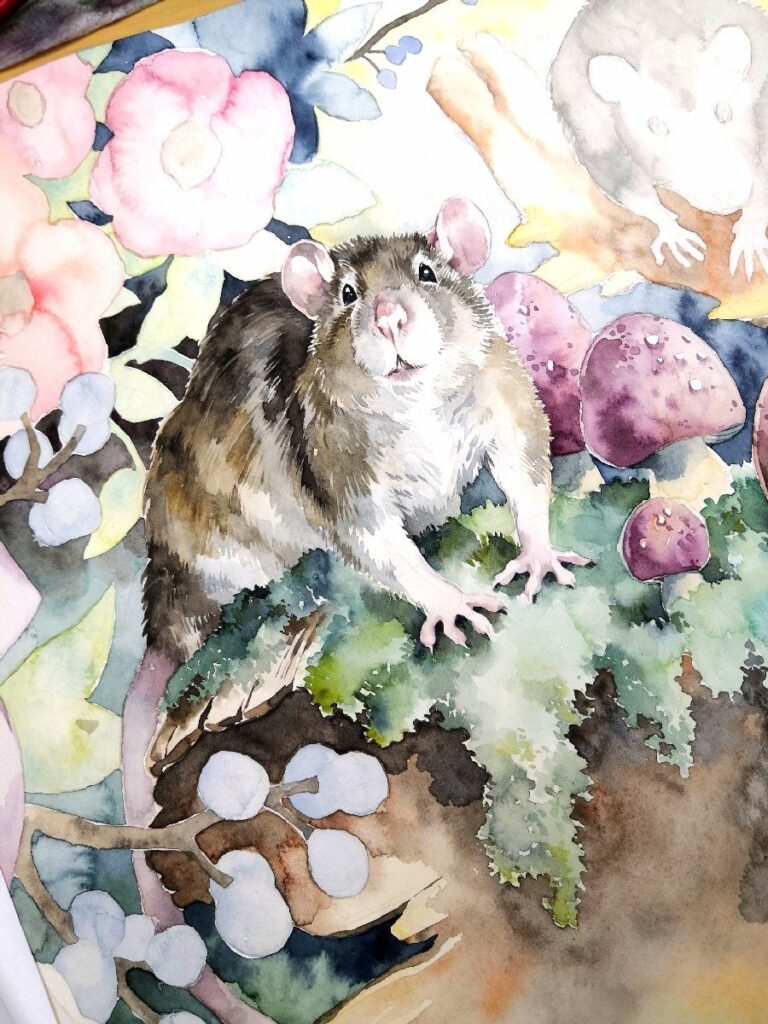 The Creation of My Biggest Watercolor Painting Commission