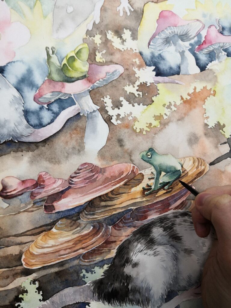 The Creation of My Biggest Watercolor Painting Commission