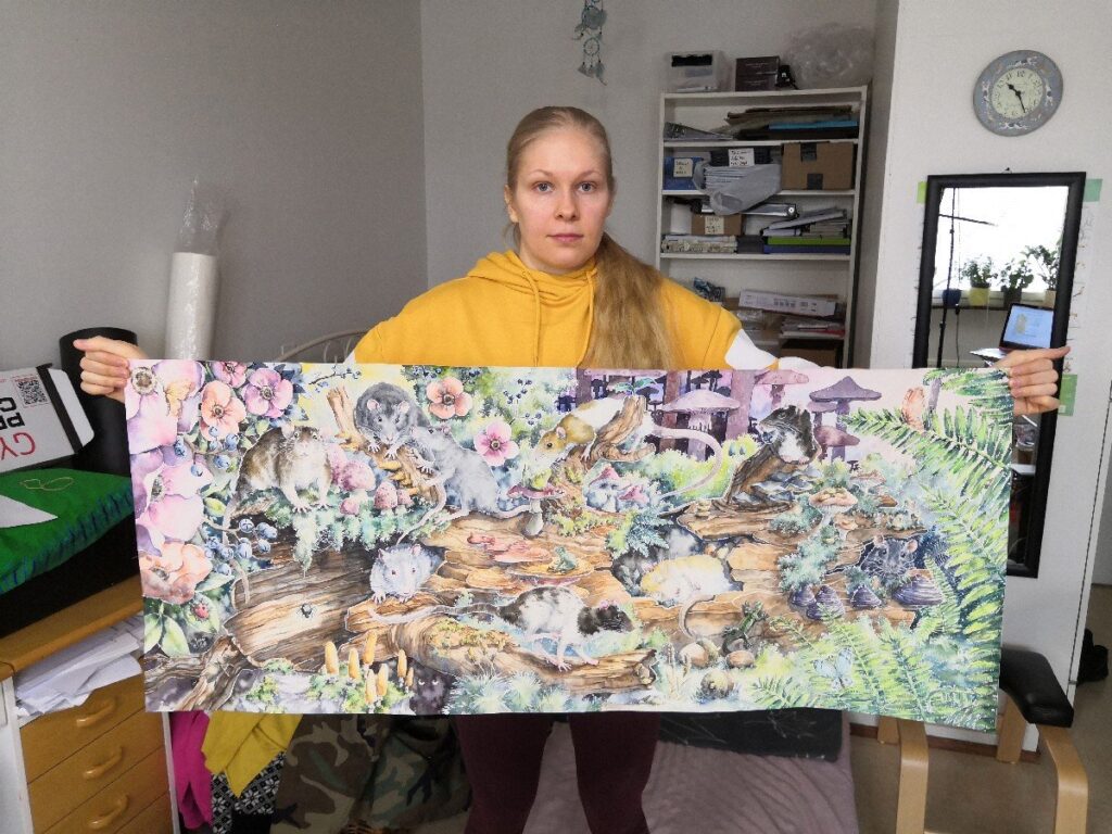 The Creation of My Biggest Watercolor Painting Commission