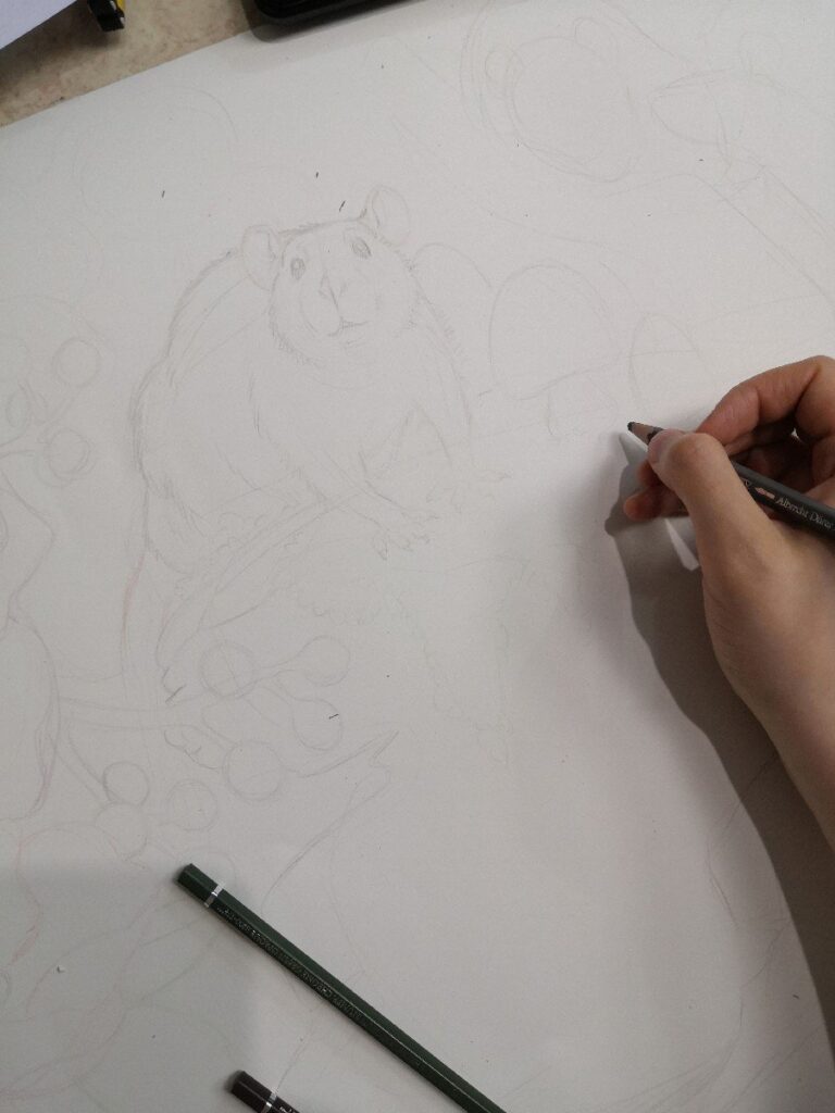 The Creation of My Biggest Watercolor Painting Commission