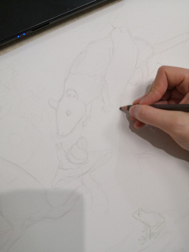 The Creation of My Biggest Watercolor Painting Commission