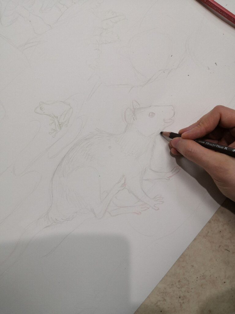 The Creation of My Biggest Watercolor Painting Commission