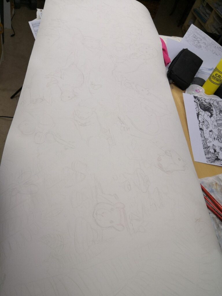 The Creation of My Biggest Watercolor Painting Commission
