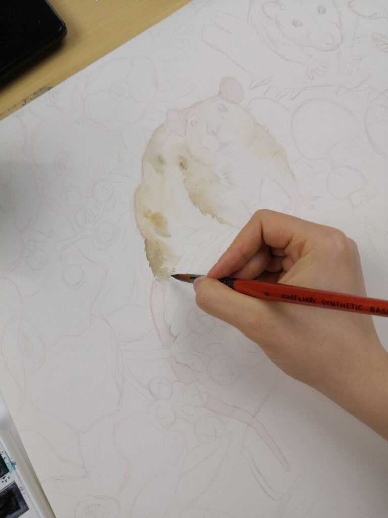 The Creation of My Biggest Watercolor Painting Commission